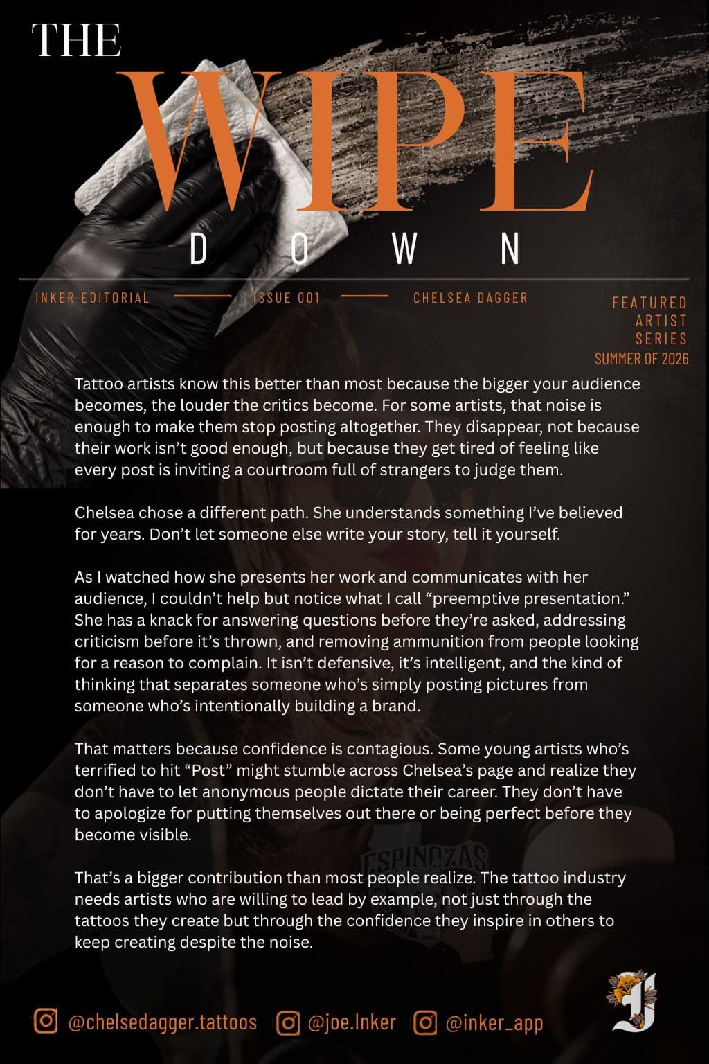 Chelsea Dagger editorial about criticism, confidence, and building an intentional artist brand