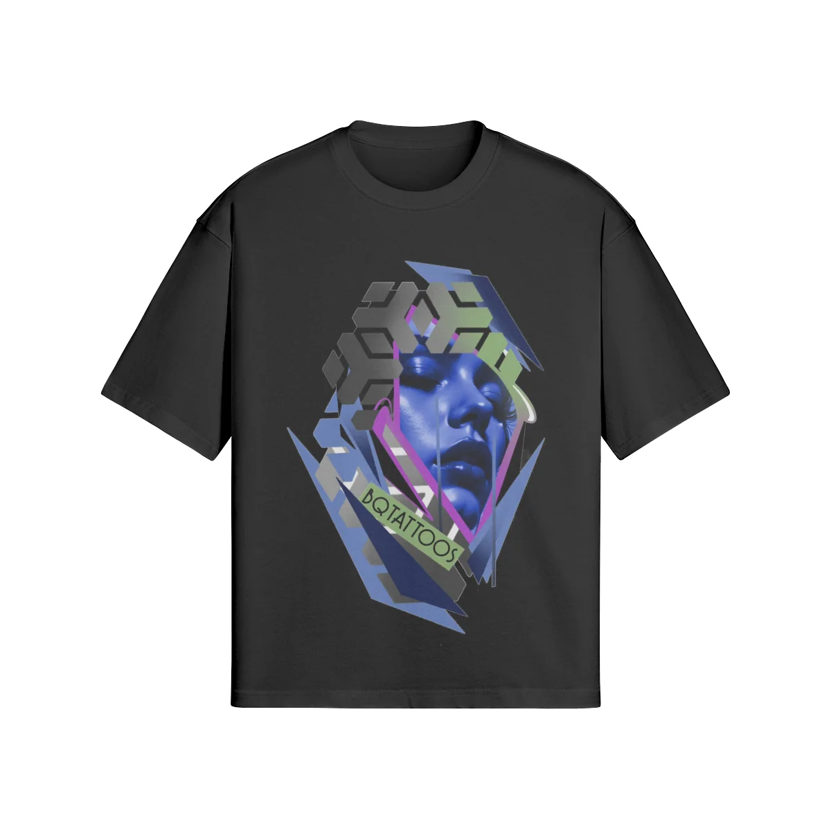 Brandon Quinn Geometric Lady Face T-Shirt