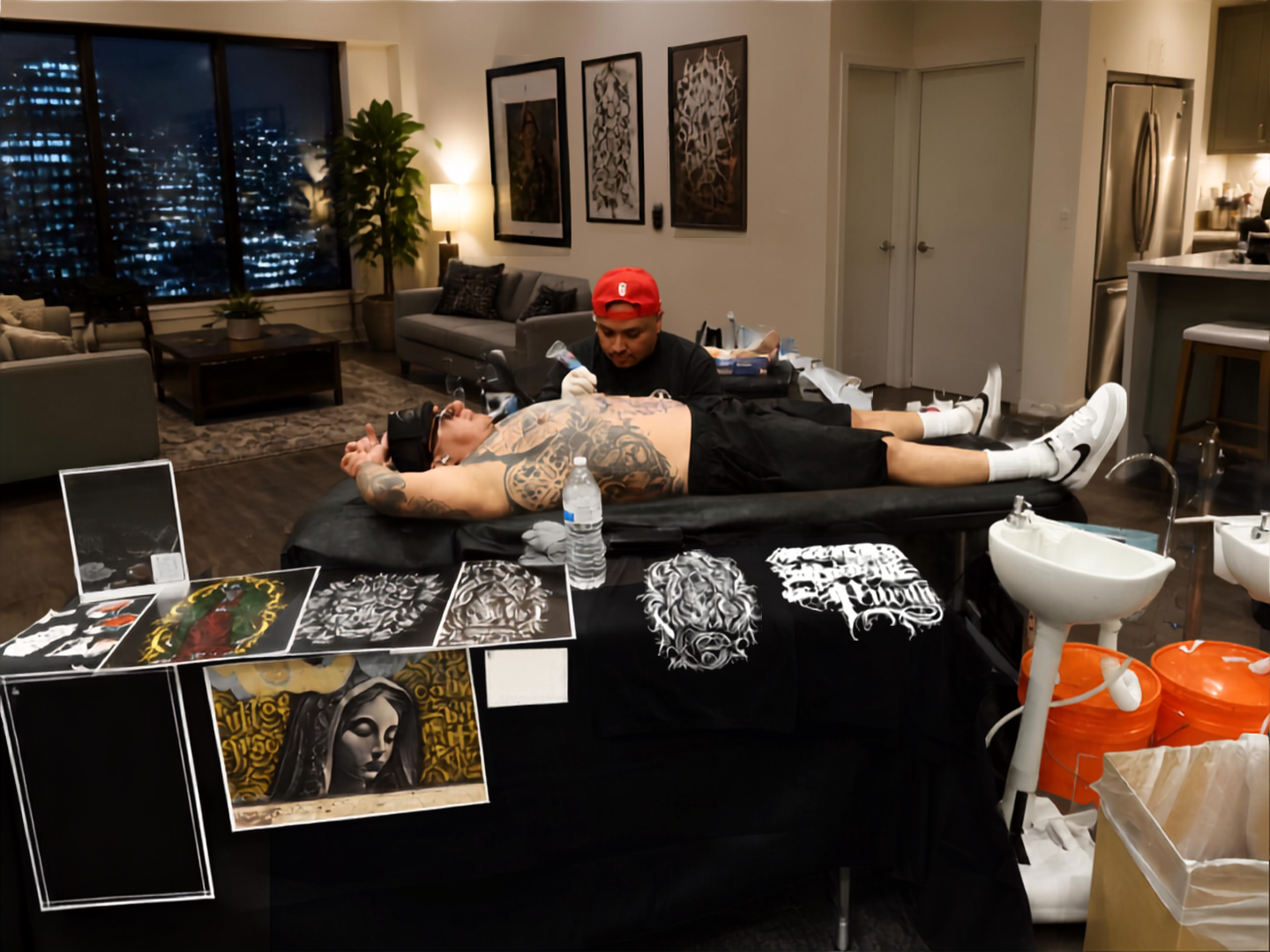 Your Tattoo Artist Works From Home Now. So What? — Why Trust in the Artist Is Not the Same as Trust in the Room A tattoo artist working in a home based setting, illustrating questions about permits, sanitation, and client safety outside a licensed tattoo shop